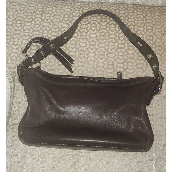 Vintage Coach 1417 East West Legacy Shoulder Bag in Brown Soft Leather 1417 - Picture 2 of 11